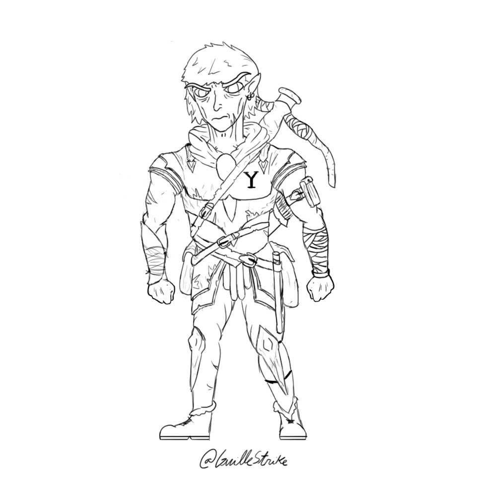 GuilleStrike's tweet photo. Aprovechando un poco los ratos libres he dibujado a mi Gnomo Ranger de #pathdinder #RiseOfTheRunelords el señor Simben Lanfiz :) https://t.co/nxtHue1ocU