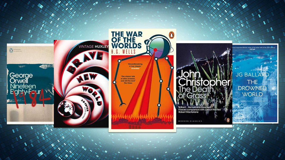 Waterstones's tweet photo. If the BBC's recent #TheWarOftheWorlds adaptation has awakened your interest in alien invasions and speculative storytelling, get your reading list ready. We've rounded up some of the best titles British sci-fi has to offer 👽   https://t.co/kXnr6zRWyl https://t.co/SfGKnSexkp