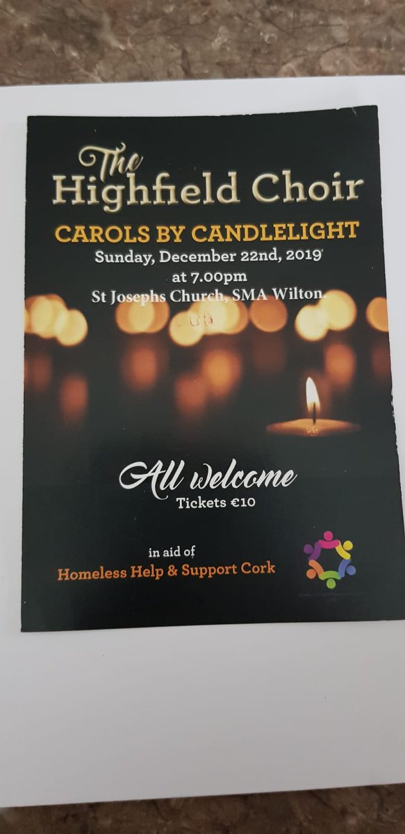 HighfieldRFC's tweet image. Our fantastic choir are singing Christmas Carols in St Joesphs Church, SMA Wilton on Sunday 22nd December 7pm in aid of Homeless Help &amp;amp; Support Cork.
Tickets just €10- available from Highfield Bar, SMA office &amp;amp; The Wilton Bar. Sure to be a lovely occasion, please support❤💚🖤