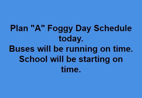 EUSD_Nation's tweet image. Exeter Unified is on a Plan "A" Foggy Day schedule today. Please be safe on your way to school/work. #ExeterUSD #FoggyDay #ExeterCA