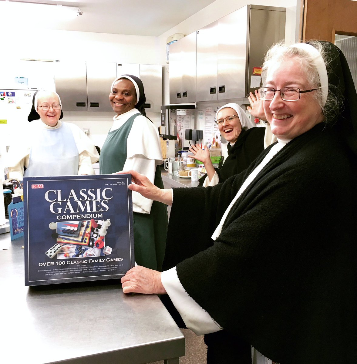 DomSrStJoseph's tweet photo. Hey! Look what arrived today from a mystery benefactor! We are SO excited for recreation!! 🥳🥳🥳
Thank you so much for your generosity and good humour!
#nunshavingfun #OPPower #DominicanAwesome #eutrapelia https://t.co/hyP1atyatb