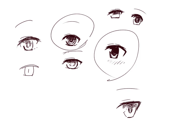 目のかきかたの練習をするなどした 