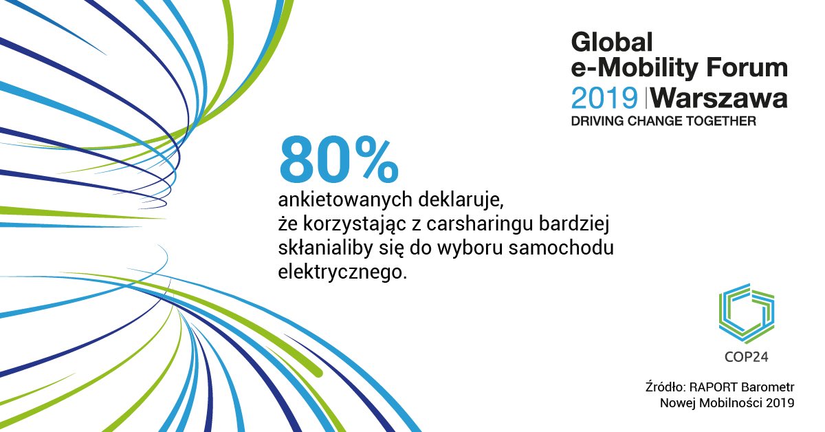 #MobilityAsAService to jeden z głównych trendów dotyczących nowej mobilności. Wśród najbardziej rozpowszechnionych usług tego typu jest #carsharing, również samochodów elektrycznych. #eMobility2019