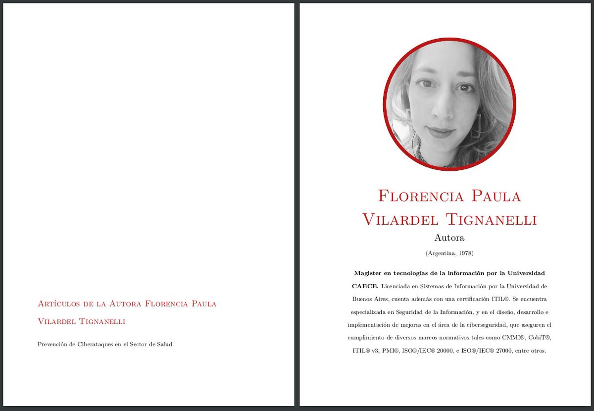 Mg. Lic. Florencia Vilardel — Argentina