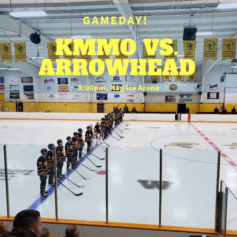A Classic 8 Gameday! 🏒 Pack the Barn as the boys play Conference Rival Arrowhead! 8pm at Nag! You won't want to miss this! 😈