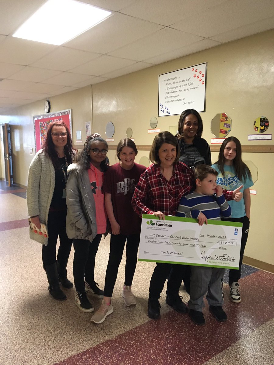 OPSF233's tweet photo. It’s grant time! Today we’re surprising 16 Olathe educators with classroom grants! Next stop... https://t.co/8NFSSmqzNb