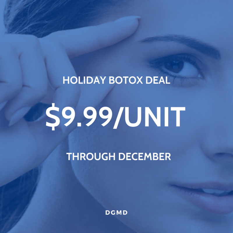 DGMDMedical's tweet photo. The holidays are right around the corner and we want to make sure you look your best! 💁‍♀️ 

 ➡ From now until the end of December we will be offering a killer deal on Botox - $9.99/Unit! 

Schedule your appointment now to get in before the family arrives! https://t.co/7NB3hGdBAc