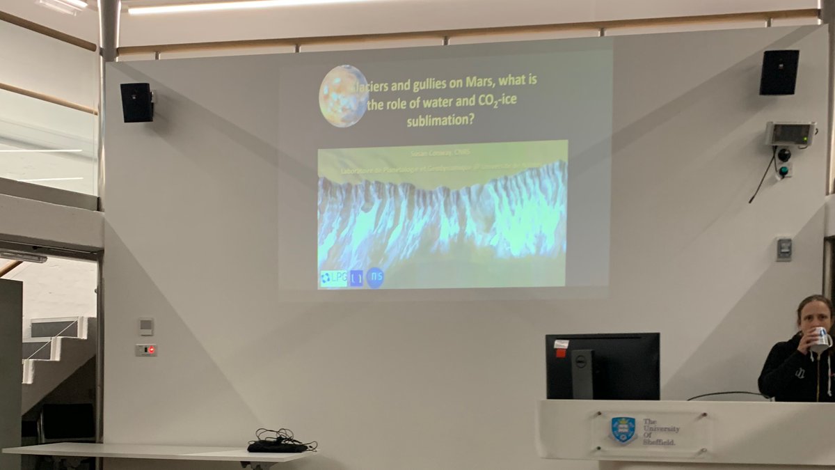 Fantastic way to end our Tuesday talks this semester, with a talk by Susan Conway on "glaciers and gullies on Mars"

Join us in the University Arms @ 4:30pm 🍻