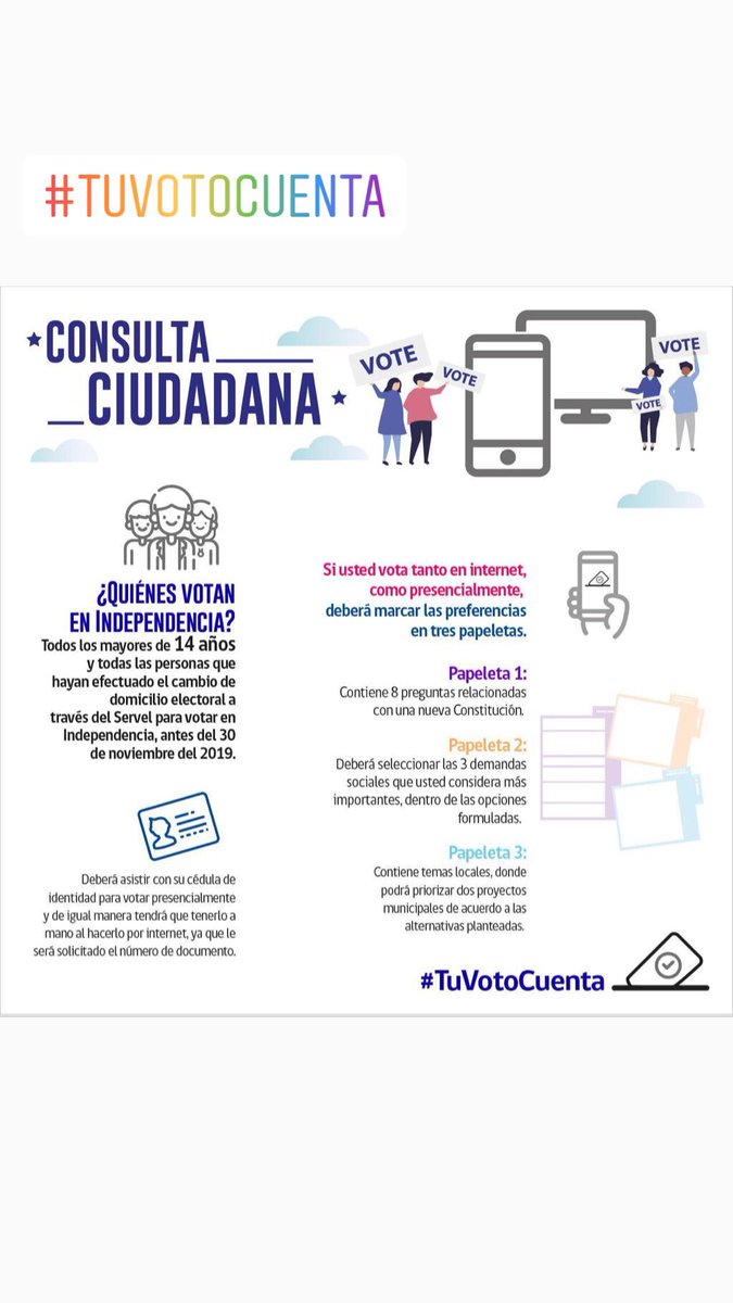 DeportesIndepe's tweet photo. #Tuvotocuenta 
Entre tod@s vamos a construir un nuevo Chile 💪🏻🇨🇱✅ https://t.co/BS9Vk3d3eG