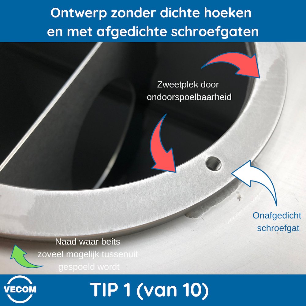 VecomNL's tweet photo. Tip 1: Ontwerp met doorspoelbare spleten, kieren en naden om bruine vlekken te voorkomen. Deze 10 tips zijn eerder gepubliceerd in Kijk op Oost Nederland. Het hele artikel in je mailbox ontvangen? Vraag hem hier aan: https://t.co/1PLGKW5WDi https://t.co/j8VKCja5eL