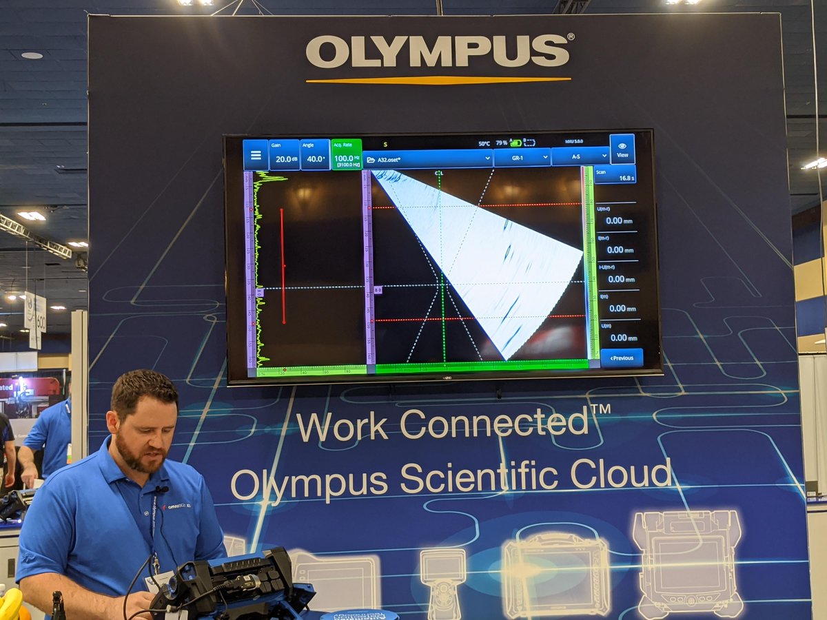 Evident_Ind's tweet photo. Miss one of our demos of the OmniScan™ X3 at #ASNTAnnual? Get all the details about our newest phased array flaw detector here - https://t.co/br0PDKhnEp #NDT https://t.co/IK5PUKx4Cr
