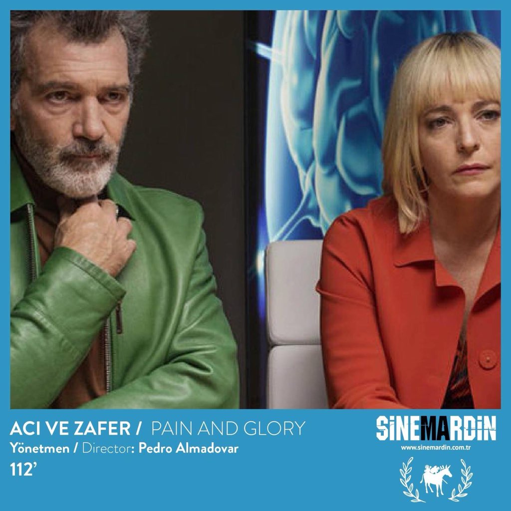 Ünlü yönetmen Pedro Almadovar’ın son filmi Acı ve Zafer 13. SineMardin Film Festivali kapsamında bu akşam, 10 Aralık Salı günü Cinemaximum sinemaları Salon 2’de gösterimde. Salon 3’de gerçekleşecek olan gösterimimiz iptal edilmiştir. Önemle duyururuz!!!!