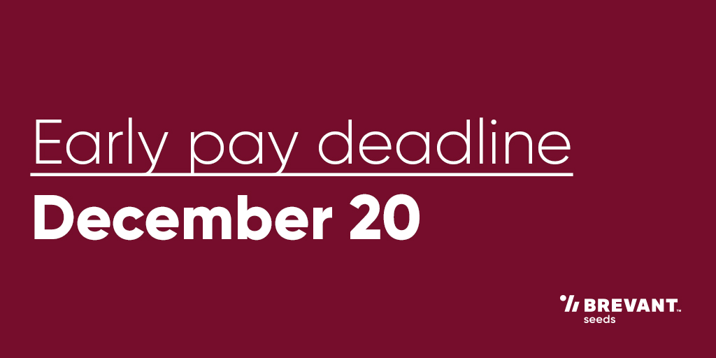 Paying early pays off 🙌 See your ag retail to take advantage of our early payment program. Pay before December 20th to get the most savings. #EastCdnAg