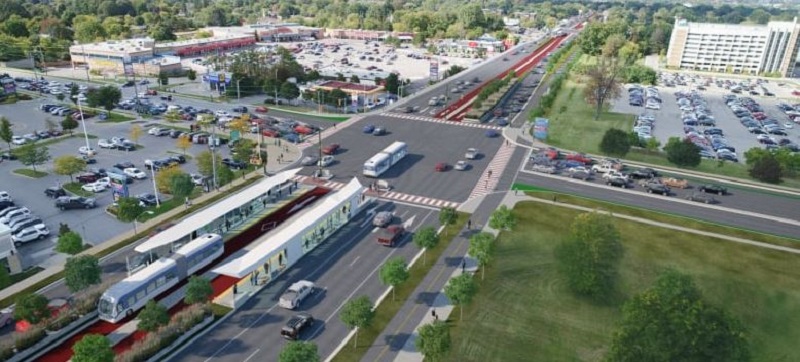 TransitScarb's tweet photo. We could also build Bus Rapid Transit #BRT while waiting for the #EglintonEastLRT. The #TTC report is looking at bus only lanes for that corridor up to #UTSC. #BRT comes with bike lanes, signal priority, safer crossings. We need that too. #VisionZeroCA https://t.co/AmipTKHw50 https://t.co/wMBYXQkPzt