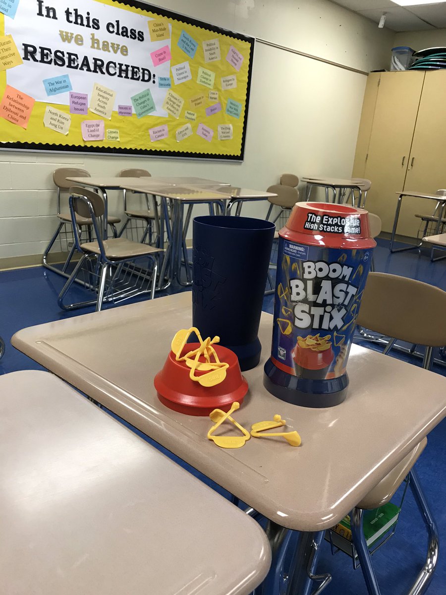 DHelmEDU's tweet image. We had a BLAST reviewing for our test today!  Students answered the questions and tried their hand at stacking the sticks!  Big success!  #aplusstudents #jacketu @kn50443