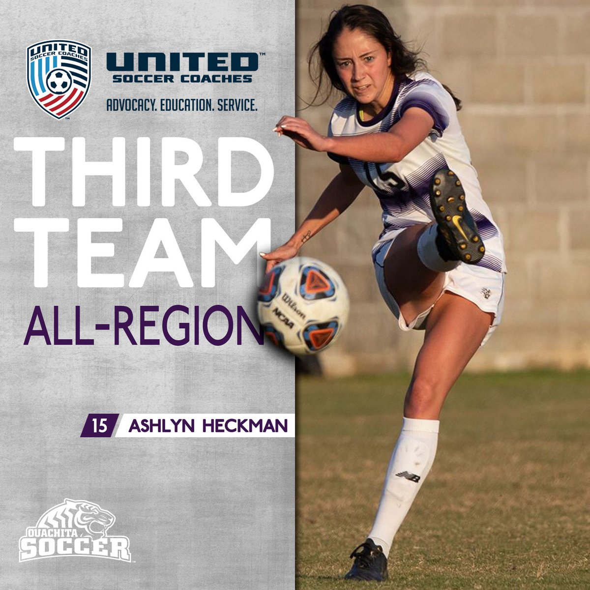 Congrats Ashlyn on being named to the 2019 United Soccer Coaches NCAA Division II Women’s All-Region Team @ashheckman15