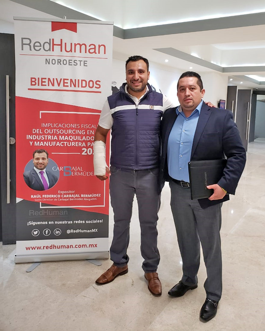 Agradecemos a nuestro ponente el Lic. @RaulCarBeMx y al Presidente del Colegio de abogados de Tijuana, Baja California, Ignacio Burgoa.

#Outsourcing #RedHumanNoroeste #ImplicacionesFiscalesDelOutsourcing2020
