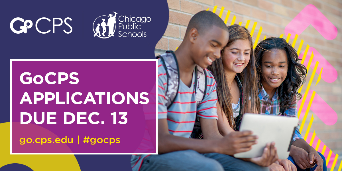 It’s the last week to submit applications to attend a CPS school for the 2020-2021 school year! Be sure to get your applications in by Dec. 13. go.cps.edu #gocps
