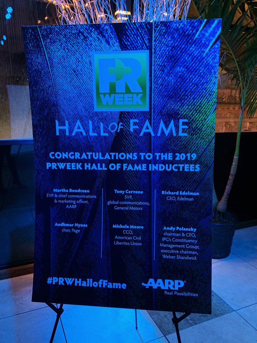 zenogroup's tweet photo. Zeno Group was proud to support our #DJEHoldings Chairman @richardwedelman as he was inducted into the 
@PRWeekUS 2019 Hall of Fame last night. #PRWHallofFame #zenoproud https://t.co/fKJqE2dfGy