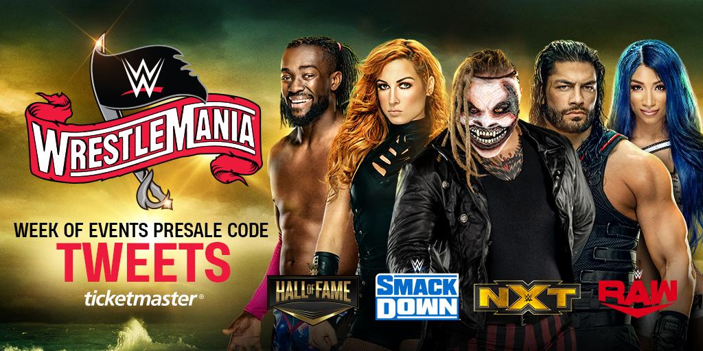 #WWEHOF. #SmackDown. #NXTTakeOver. #RAW.It's all happening during this year's #WrestleMania Week of Events, and you can get your tickets TOMORROW at 10am ET! http://po.st/scms/OrMCe04Lcp0lOFmbYiQ9SO517y_OS3LxW8gAa04Lcg/UBwpV?sf225676536=1 … Use presale code: TWEETS