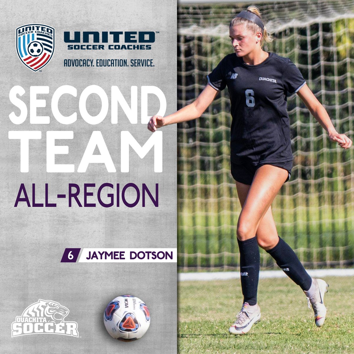 Congrats Jaymee on being named to the 2019 United Soccer Coaches NCAA Division II Women’s All-Region Team @jaymee_dotson