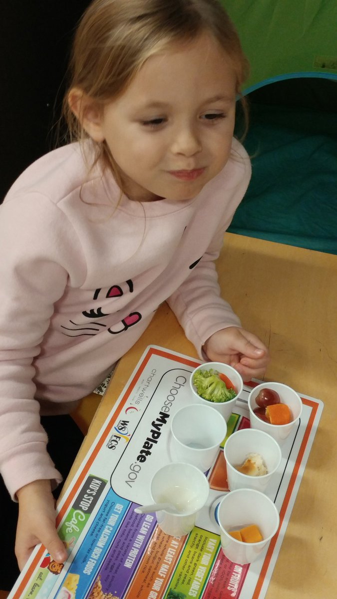 sbchoplin's tweet photo. Culminating activity - MyPlate snack! Yum 😋 @SedgeGardenES https://t.co/3bqNaIfym8