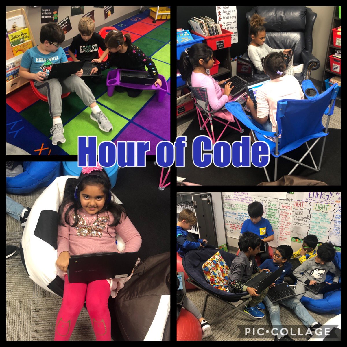 huddledupin2nd's tweet image. The kids are having a blast participating in #HourOfCode! Thanks @MrHaney17 for all the fun activities! #ProsperCodes