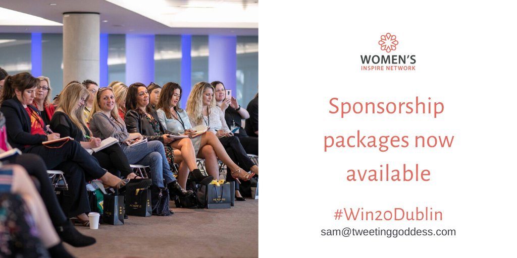 If you would like to come on board as a sponsor for next year's #Womensinspire #win20Dublin conference get in touch today.
Email tweetinggoddess@gmail.com