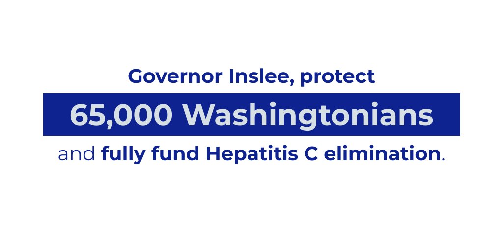 65,000 people in WA are living with hepatitis C. WA has a plan to eliminate HCV by 2030. We urge @GovInslee to include the $9.7 million funding for the #HepCFreeWA implementation plan in the 2020-2021 budget as recommended by @WaHealthSec & @WADeptHealth. Support health equity!