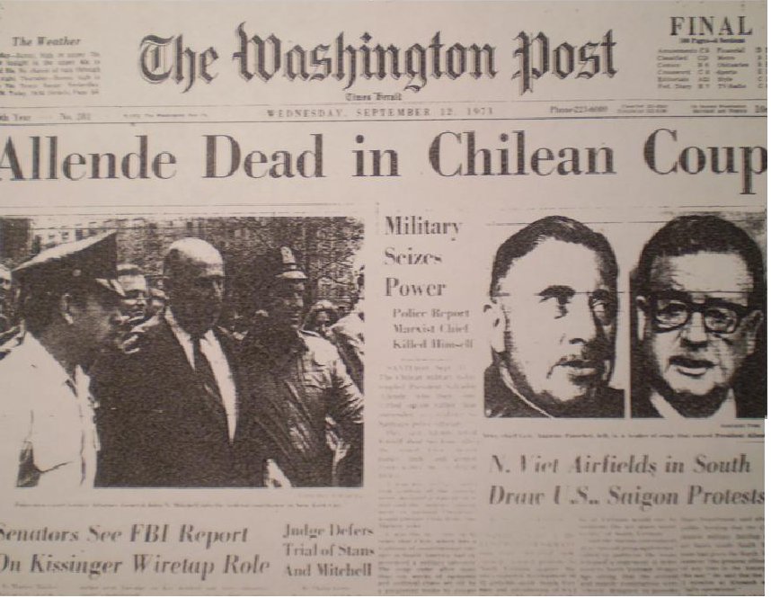 THE TYRANNY OF LITERALISMis why, if it doesn’t look like the USA-backed coup d’etat against Salvador Allende, it isn’t onethat hapoened on September 11, 1973that first 9/11 is why it is imperative to look South, to Latin America, to understand what’s happening here