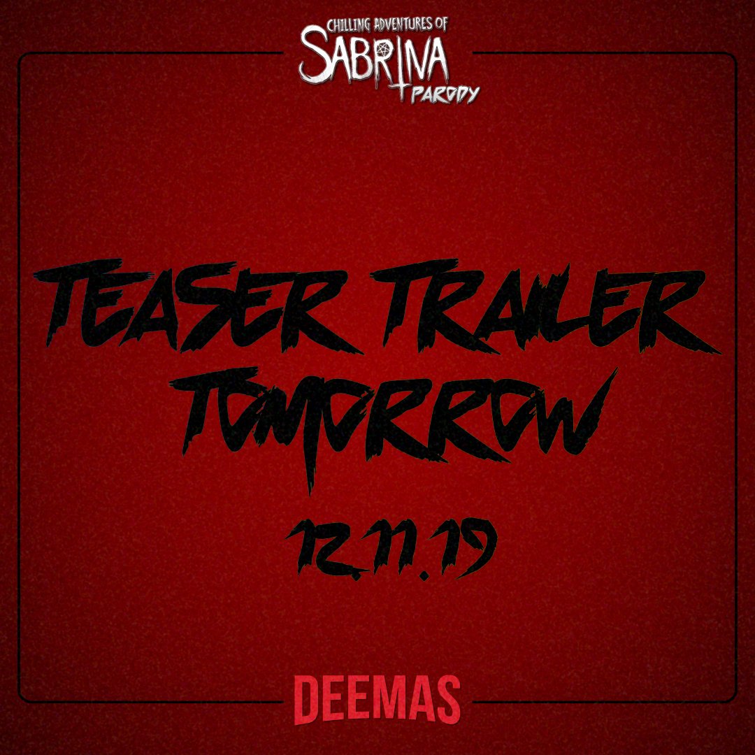 OfficialDeemas's tweet photo. See you tomorrow, witches 😉
.
#Netflix #Caos #TVShows #thechillingadventuresofsabrina #tcaos #sabrinaspellman #nicholasscratch #harveykinkle #lucifermorningstar #teasertrailer #CaosParody #deemas #youtube #trailer #teaser #kiernanshipka https://t.co/225XjRFEOD