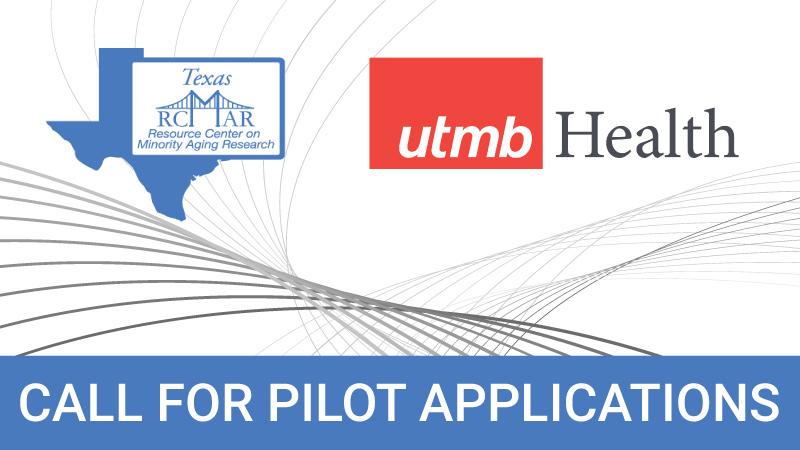 UTMB_SCOA's tweet photo. CALL FOR PILOT APPLICATIONS: The Texas Resource Center on Minority Aging is accepting pilot applications through January 13, 2020. See website for details: https://t.co/kC0idAxxW4
#HispanicAging #RCMAR #TexasRCMAR #PilotFunding https://t.co/gVXKU6HDcj