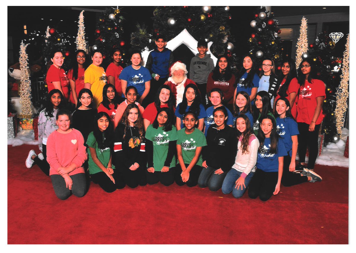 VisualDeyana's tweet photo. Westfield Middle School Student Council members enjoyed being Santa for a day by shopping for local children in need from the Village of Bloomingdale's Sharing Tree! @D13Warriors @WestfieldMPTO @13Bloomingdale #ilbsd13 #studentcouncil #sharingtree https://t.co/lbAFBwc6QY