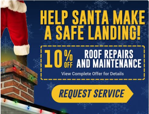 Help Santa make a safe landing! Receive 10% OFF Roof Repairs and Maintenance at Guardian! Click here to request service: tinyurl.com/t4kyea8 #GuardianRoofing #GuardianHome #HelpSanta