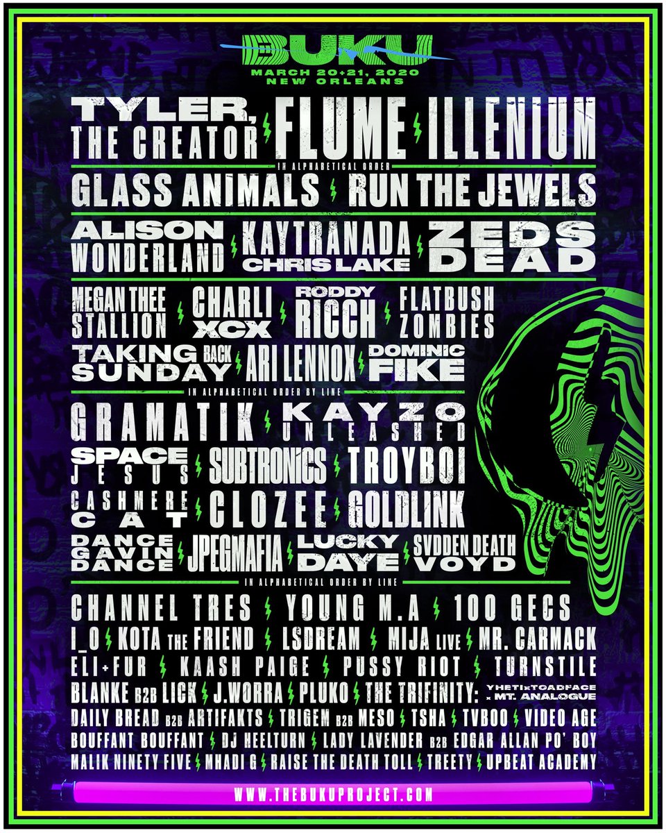 TheFestiveOwl's tweet photo. RETWEET &amp; FOLLOW to WIN  — @thebukuproject reveals 2020 lineup ft. @FlumeMusic, @ILLENIUMMUSIC + more.

Bonus Entries: Join the Owl Parliament! Supporters get DOUBLE (2x) chance of winning tix.

Support via Facebook Support Button or Patreon: https://t.co/Ih1eWysPqo https://t.co/mTH1yZDEku