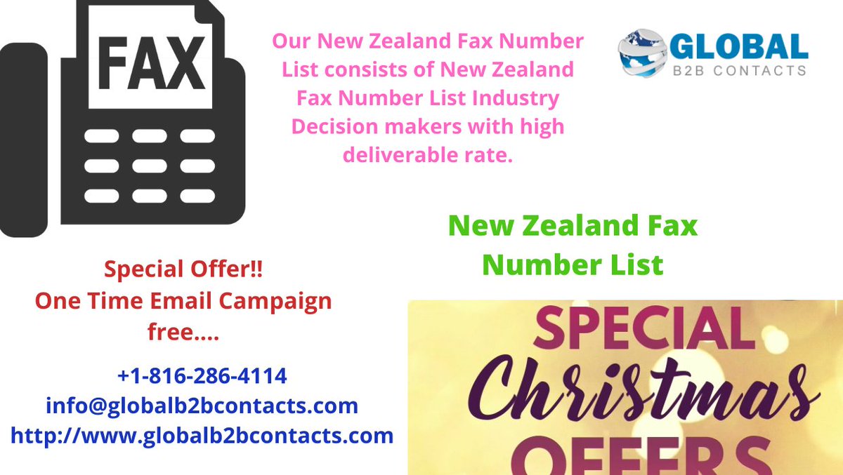 New Zealand Fax Number List
While at one time a leading advertising approach, fax marketing services are becoming old hat in many ways, as fax technology gives way to newer forms of digital communication.