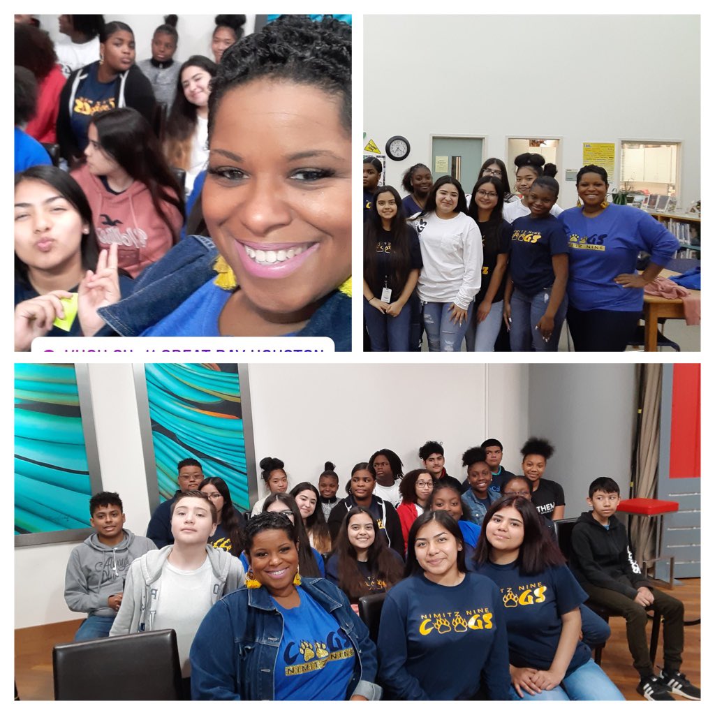 NimitzHS_AISD's tweet photo. Round 2 of @Nimitz9_AISD attending @GreatDayHouston live and touring @KHOU studios to learn about careers in broadcasting &amp; communication 💙💛 https://t.co/aeOJb9jSMK