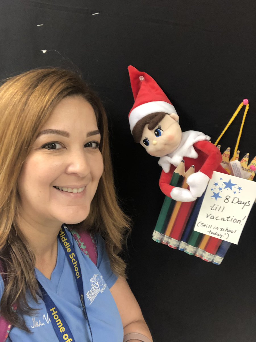 Only 8 days till vacation! #takeaselfiewiththeelfie #gms #galaxyrockets #selfieday #elf