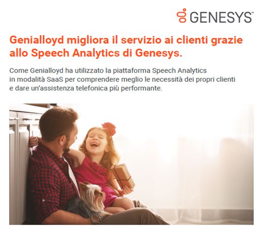 scovatta's tweet photo. Scopri come Genialloyd ha migliorato il servizio offerto ai proprio clienti, grazie allo Speech Analytics di @Genesys e a @Comdata. Risoluzione al primo contatto, azioni di Marketing più efficaci sono solo alcuni dei risultati ottenuti. #cx https://t.co/DaJqypOb5o https://t.co/ZJJY6LJOPC