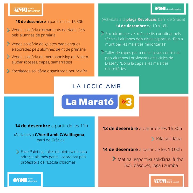 CiclesCIC's tweet photo. La #iccic i els cicles esportius amb la @la_marato
Veniu i participeu !! https://t.co/3D9Zy3dJbv