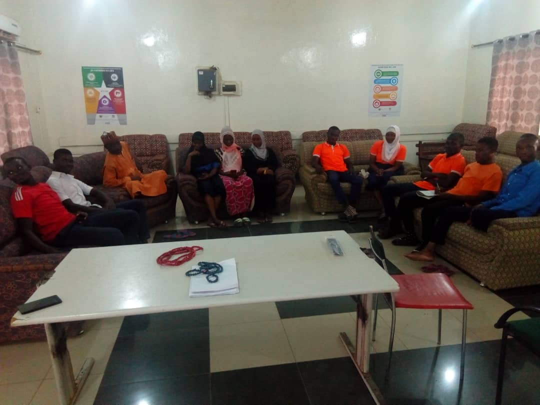 OfNja's tweet photo. Orphanage Foundation. 
 Jahan Branch also commemorating #Jahan Orange the World with their patron, who doubles as the vice Principal of NJA College Alhaj Saeed Salli
#Stop Sexual Harassment
#Stop Gender Violence
#Orange is the Colour https://t.co/GDbhiSHUOr