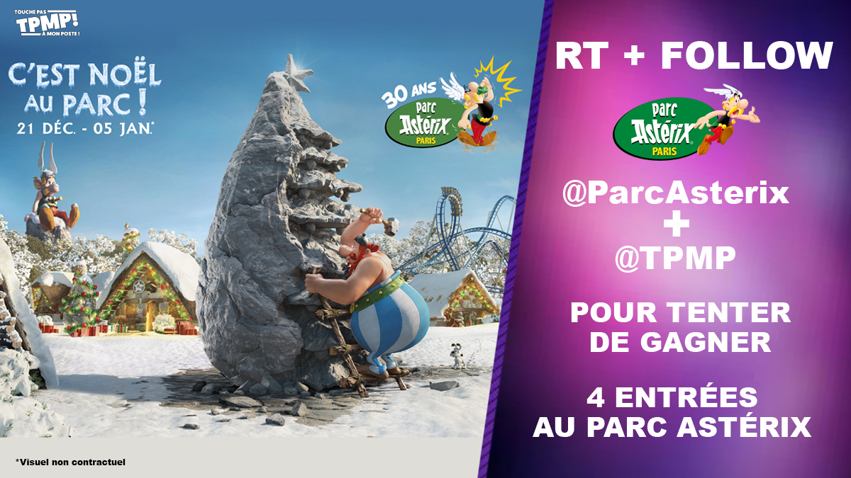 TBT9_W9's tweet image. Pour la 1ère fois le #ParcAsterix est ouvert à Noël🎅 #JeuConcours🎁RT + Follow @TPMP et @ParcAsterix pour tenter de gagner des entrées dans le plus #Gaulois des parcs d'attractions ! Venez fêter un Noël Gaulois du 21 décembre au 5 janvier➡️parcasterix.fr
TAS 16/12/19🍀