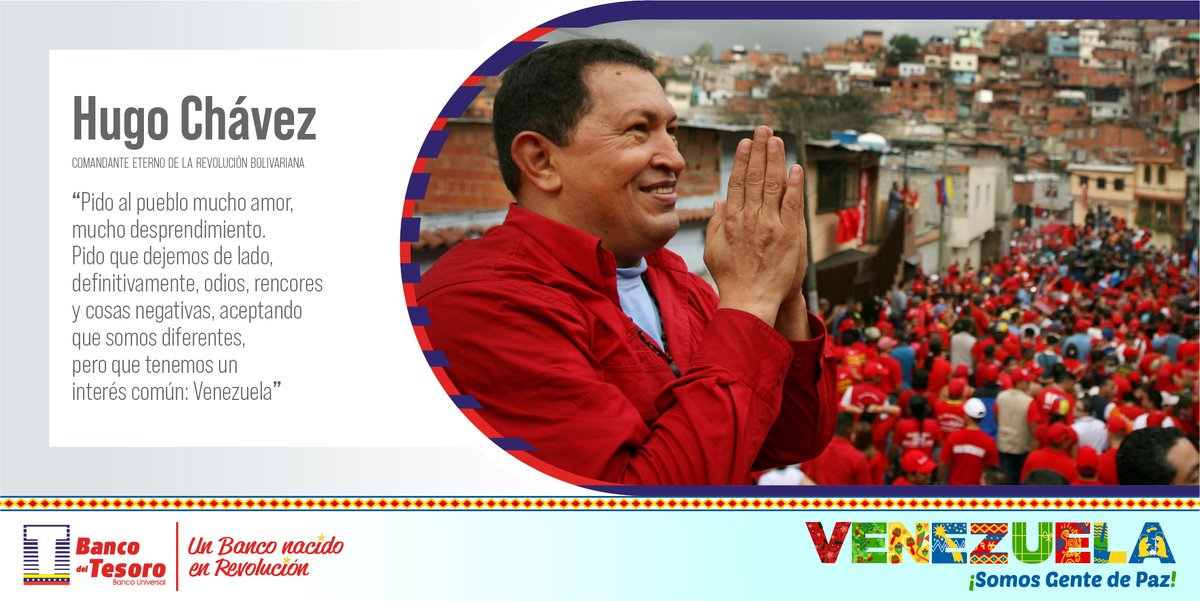 bcodeltesoro's tweet photo. #LoDijoChÃĄvez | âPido al pueblo mucho amor, mucho desprendimiento. Pido que dejemos de lado, definitivamente, odios, rencores y cosas negativas, aceptando que somos diferentes, pero que tenemos un interÊs comÃēn: Venezuelaâ. #16Dc https://t.co/cNk1qXiHVj