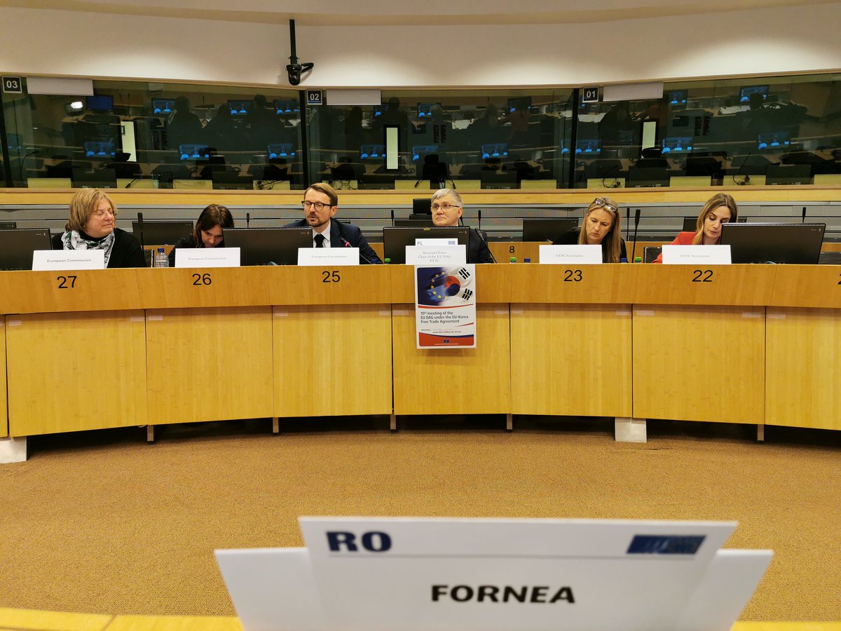 ForneaDumitru's tweet photo. Now in Brussels:the meeting of the EU Domestic Advisory Group #DAG under the #EU - Republic of Korea Free Trade Agreement.The state of play of the consultations with the government of the Republic of KoreaπͺπΊπ°π·
#ILOFundamentalConventions
#LabourRights
#TradeSustainableDevelopment https://t.co/ndOss2zhSN