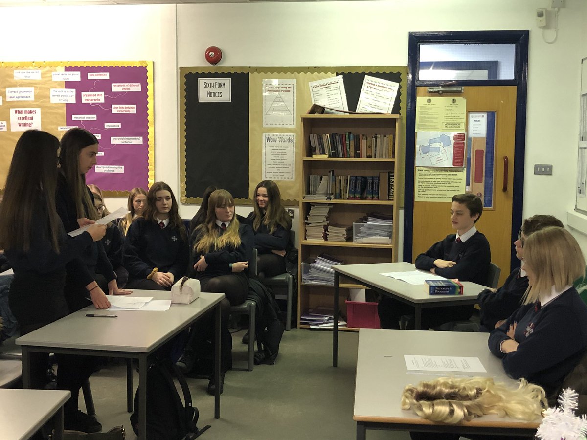 LMS_English's tweet photo. 9k1 put Friar Lawrence on trial this morning. Excellent grilling by the barristers! #RomeoandJuliet @LlantwitMajorSc https://t.co/1pAK6QaR6a