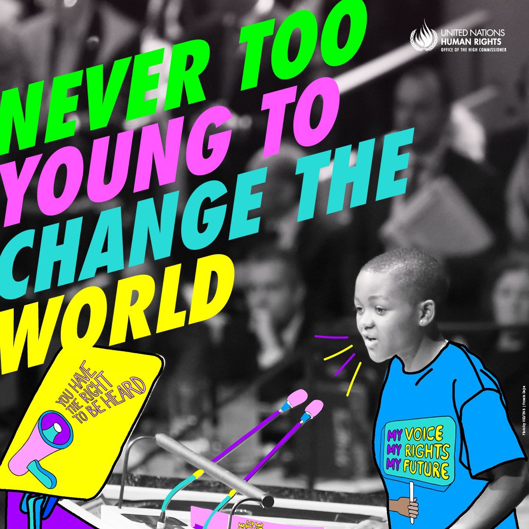 The Universal Declaration of Human Rights empowers us all. 

This year's Human Rights Day celebrates the potential of #youth as they amplify their voices, and engage global audiences in the protection of human rights. #StandUp4HumanRights #changemakers #delaware #netde