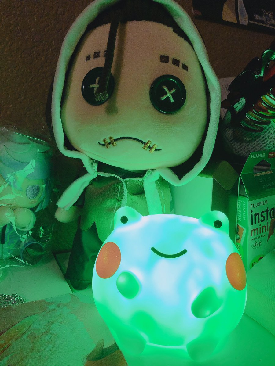 Bunnypoots's tweet photo. My Naibaby has gained a cute little frog friend✨💚

Frog light from @Shop_zoki 😭💚 https://t.co/THQPucquZj