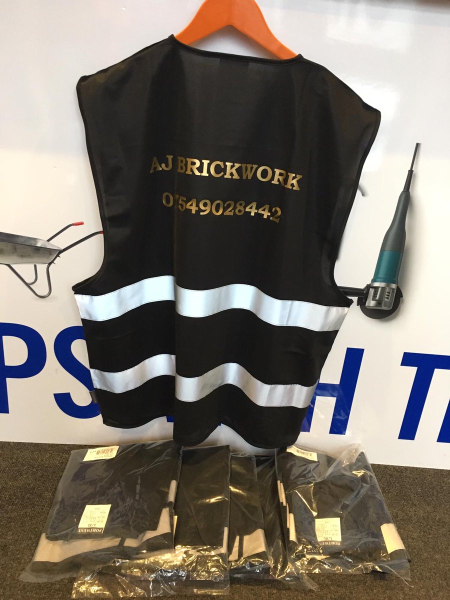 Some lovely custom workwear for our customer AJ BRICKWORK in Ipswich.