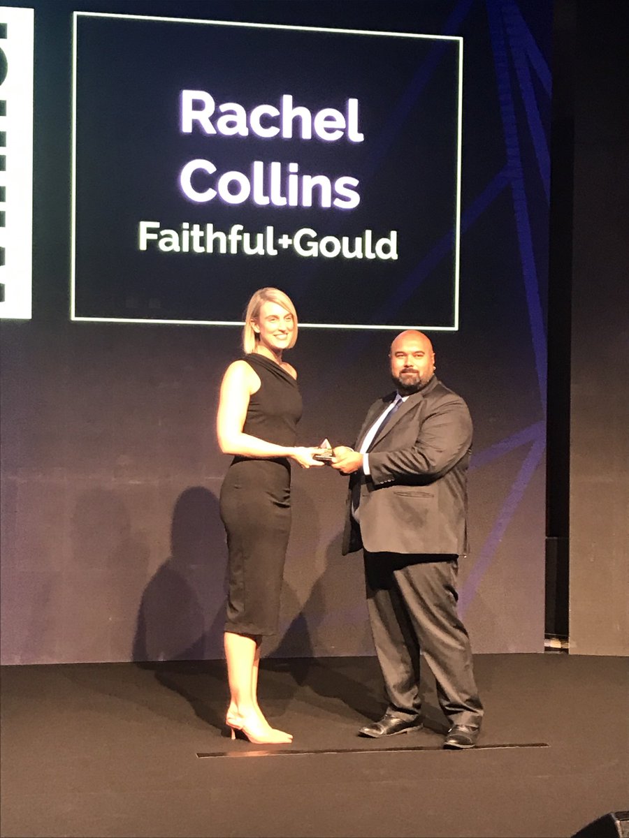 PaulTDoherty's tweet photo. Fantastic Rachel - Woman in Construction Award Winner - trailblazing Riyadh !! ⁦@fgouldconnect⁩ #MECAwards2019 https://t.co/WaDciJr5KS