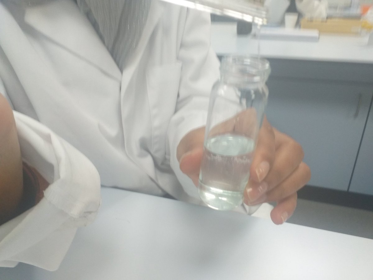 BiologyGcs's tweet photo. Just been extracting DNA from cheek cells (the white strands visible in the tube) https://t.co/T3Za00YqQ9